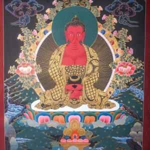 Tibetan Thangka Painting of Amitabha Buddha | Religious and Spiritual art | Meditational tool | Wall Hanging