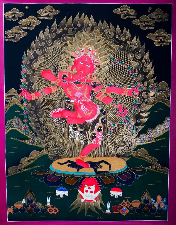 Kurukulla- The Female Buddha of Power and Magnetism | Buddhist Thangka Painting | Meditative Room Decor