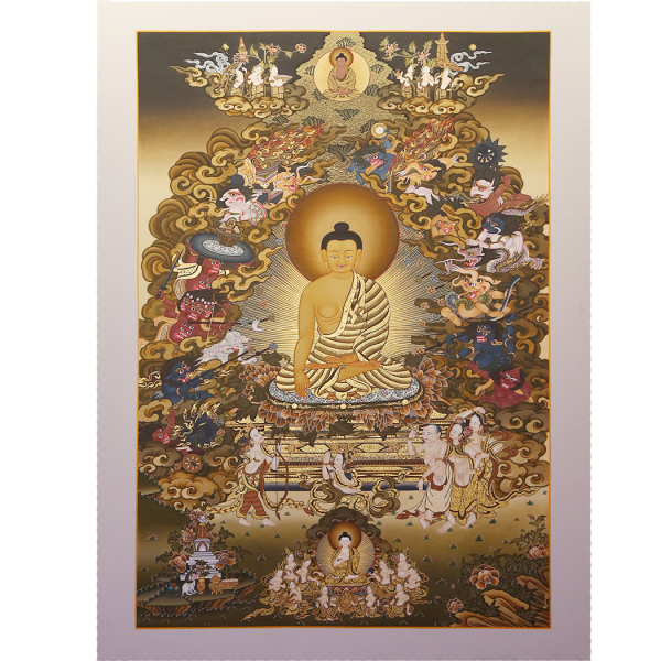 Buddha Tara Arty in Frame - Handmade Thanka Painting from Nepal