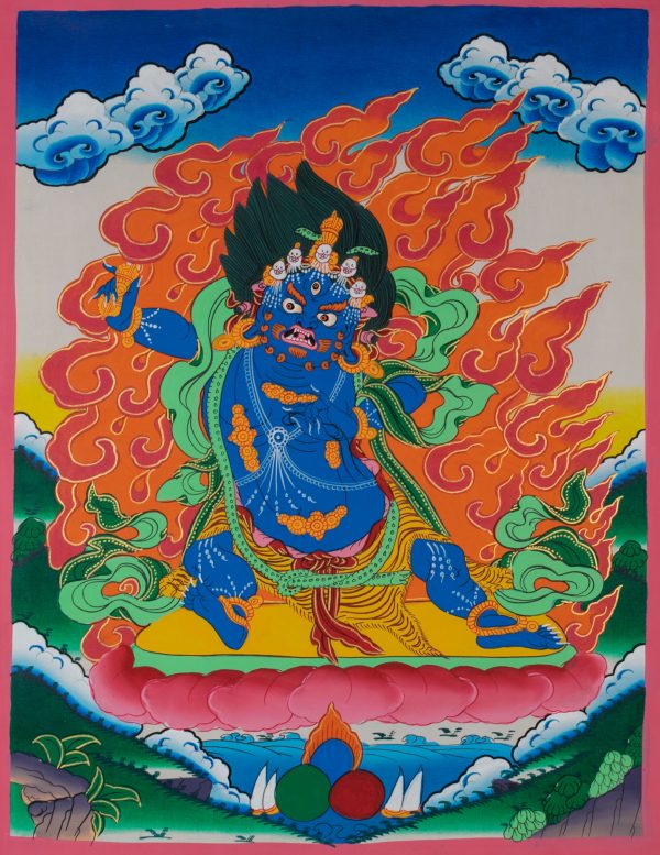 Bajrapani - Handmade Thangka Painting from Nepal