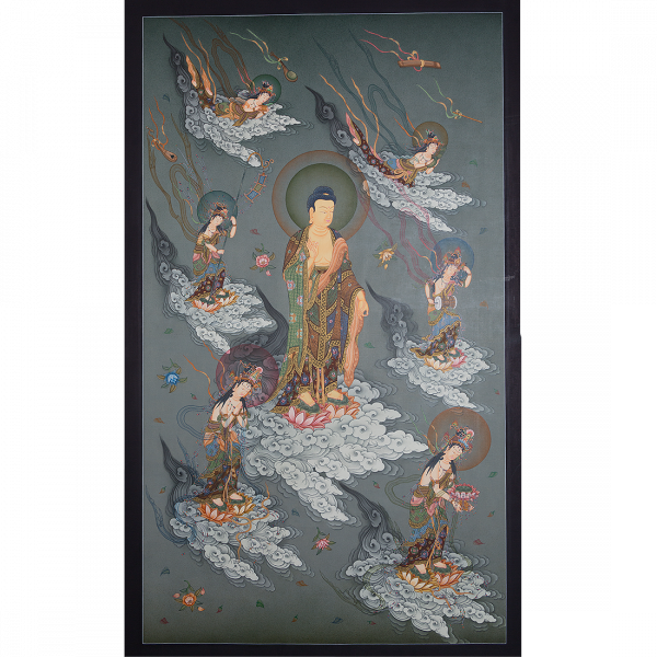 Japanese Buddha painting on cotton canvas - Handmade Thanka Painting from Nepal