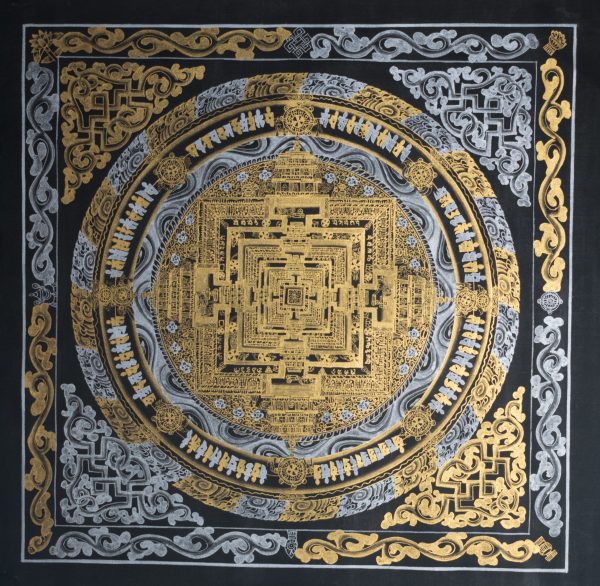 Kalachakra Mandala - Handmade Thangka Painting from Nepal