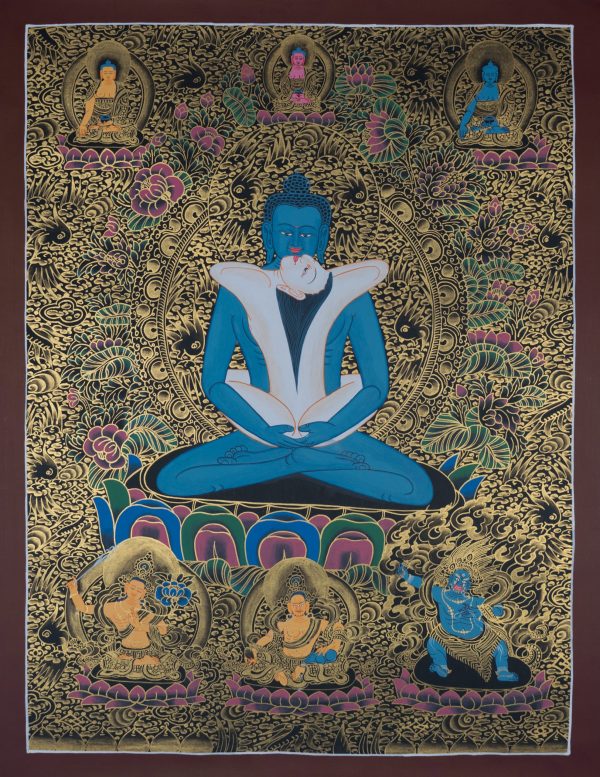 Medicine Buddha - Handmade Thangka Painting from Nepal