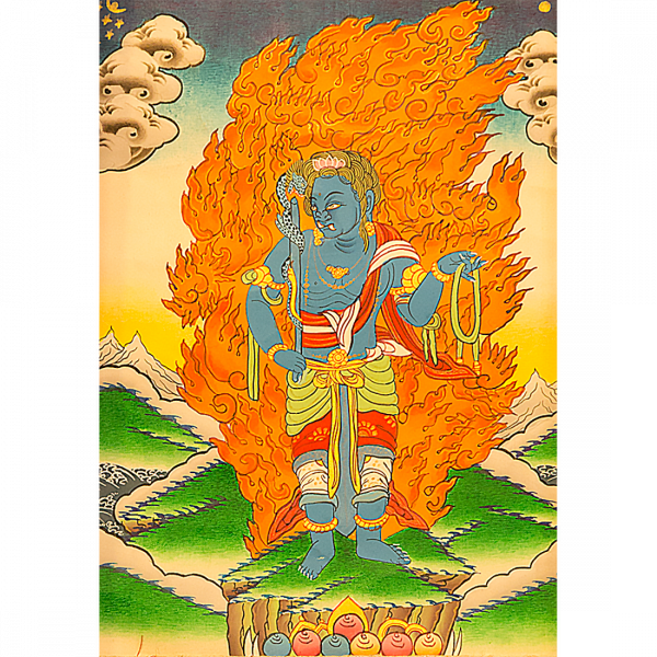 Yamraj - God of Death - handmade thangka painting from Nepal