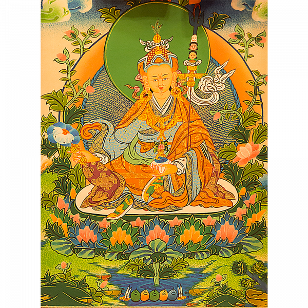 Guru Rinpoche- handmade thangka painting from Nepal