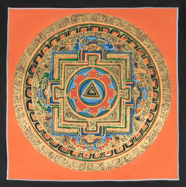 Round Mandala - Handmade Thangka Painting from Nepal