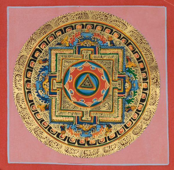 Round Mandala - handmade thanka painting from Nepal