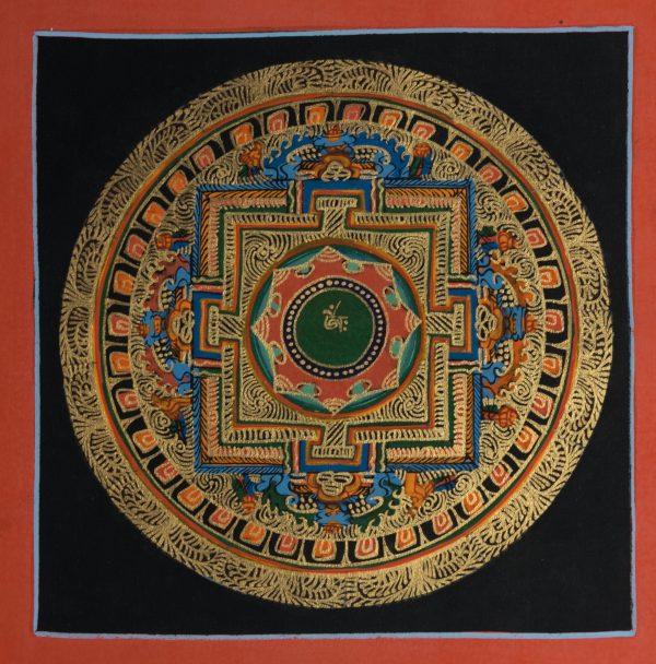 Round Mandala - handmade thangka painting from Nepal