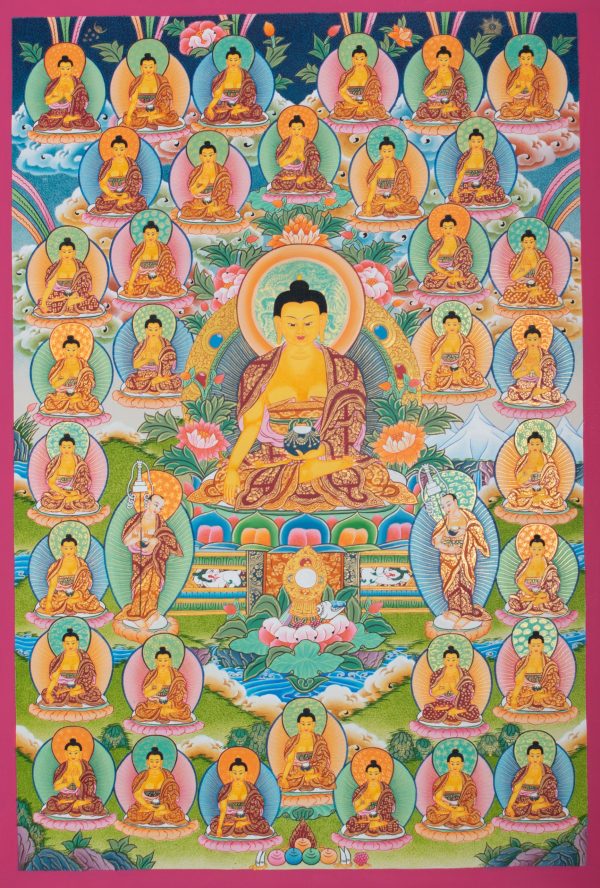 35 Buddha - Handmade Thangka Thanka Painting from Nepal