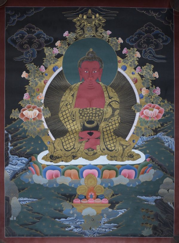 Amitabha Buddha - handmade thangka painting from Nepal