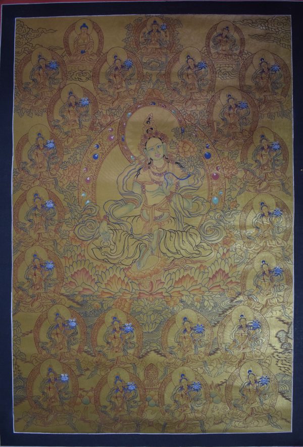 21 Tara - handmade thangka painting from Nepal